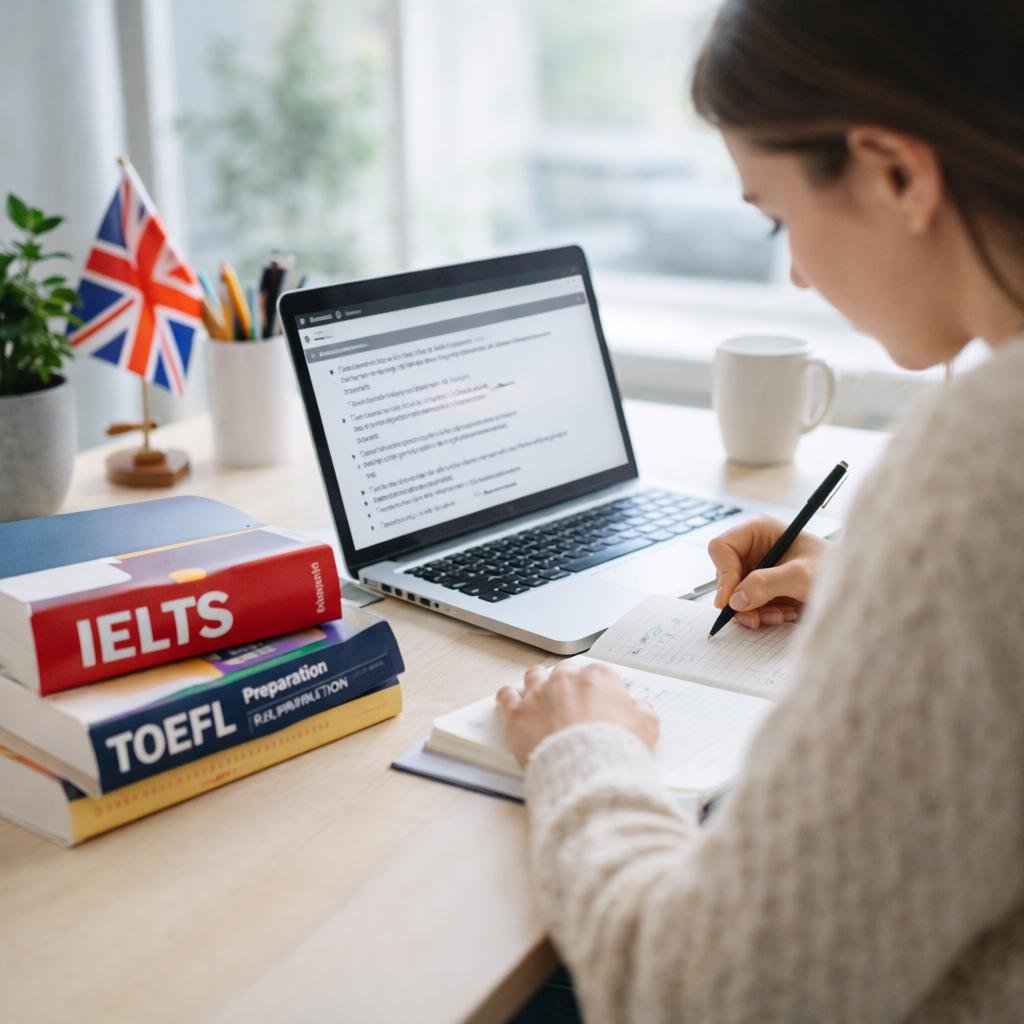 Student preparing for an examination